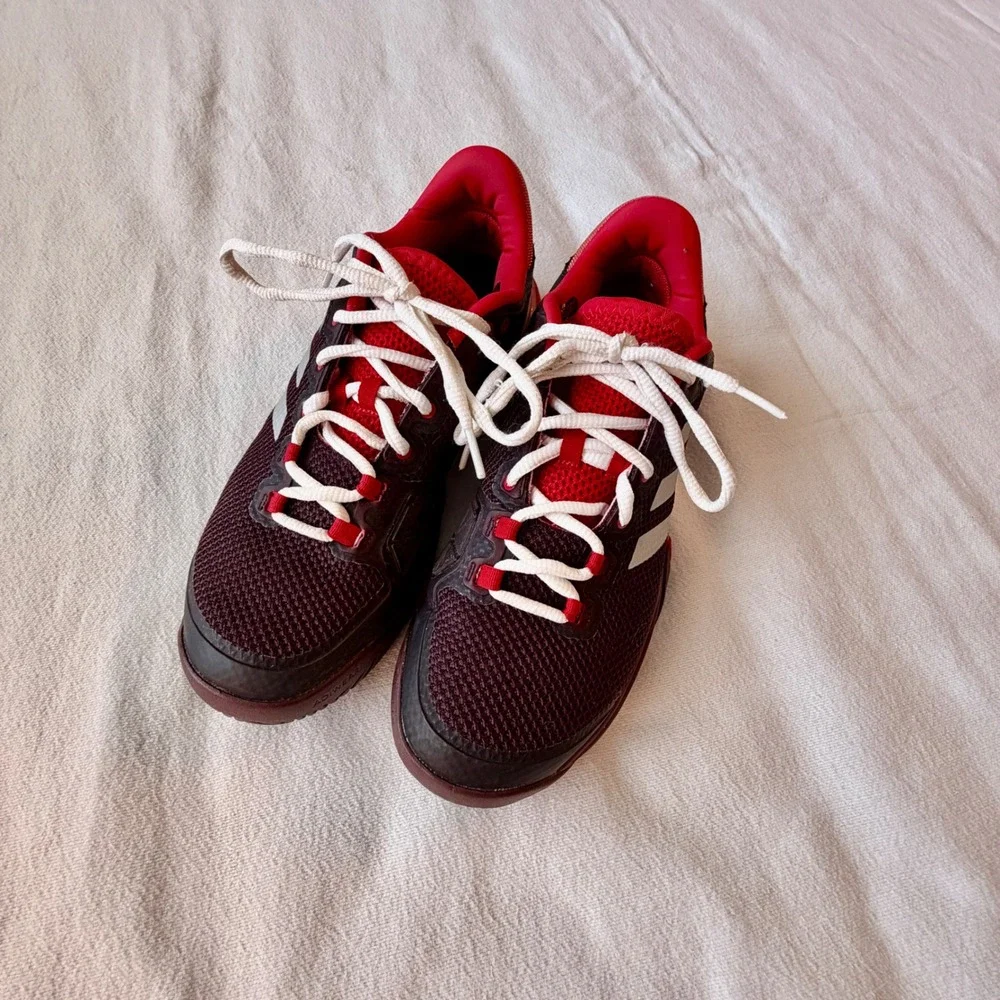 Adidas Barricade 2017 Tennis Shoes Burgundy Red Mens Size 7 BY1624